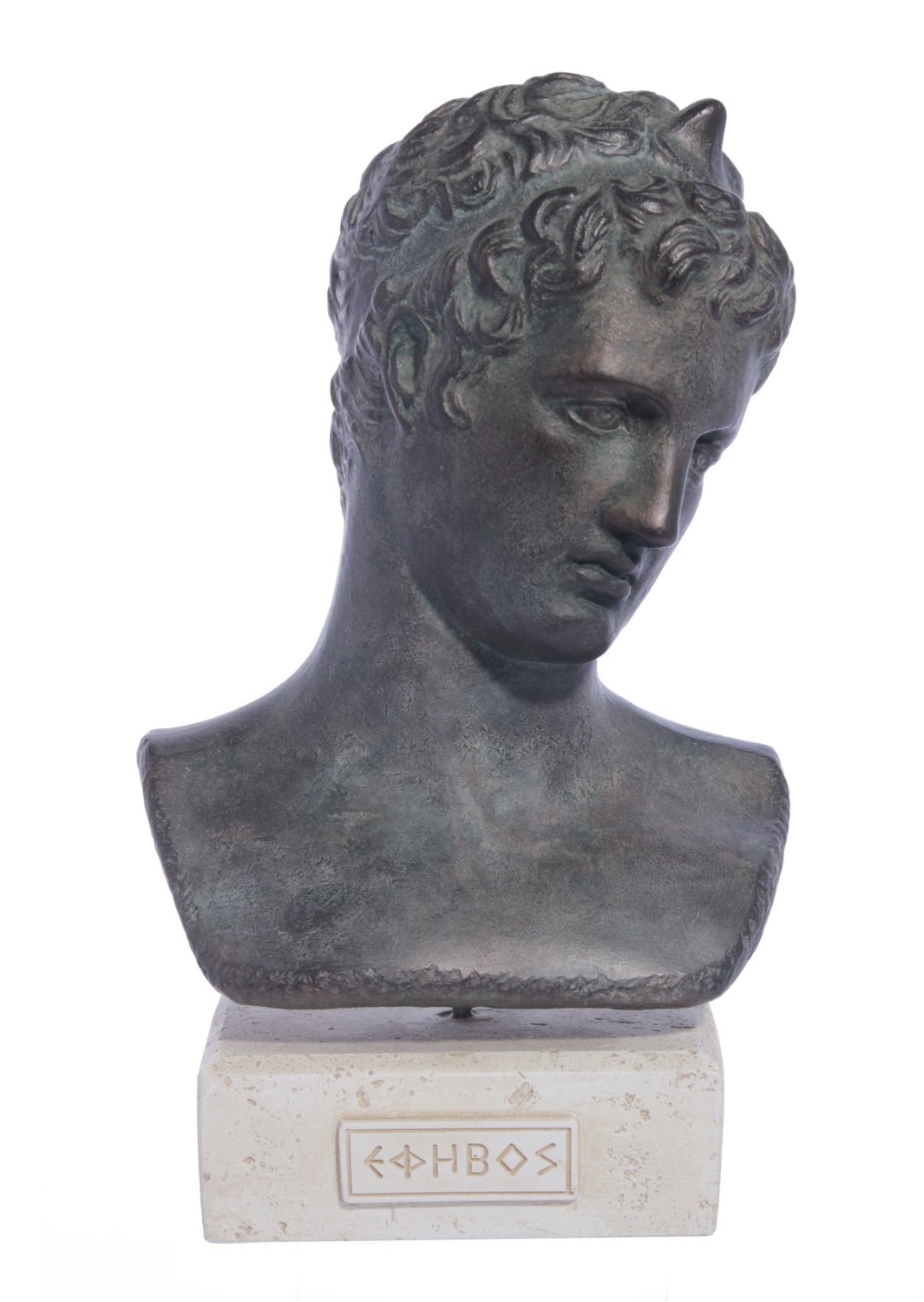 Marathon Efivos (Ephebe) or Marathon boy greek plaster bust statue 